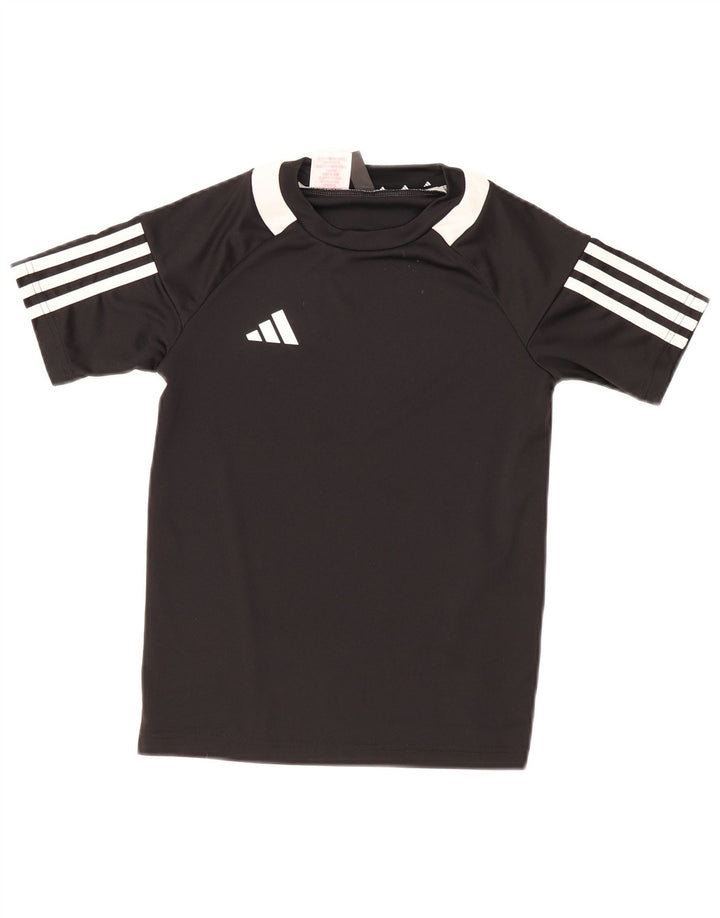 Adidas Boys Aeroready T-Shirt Top 9-10 År Sort Polyester
