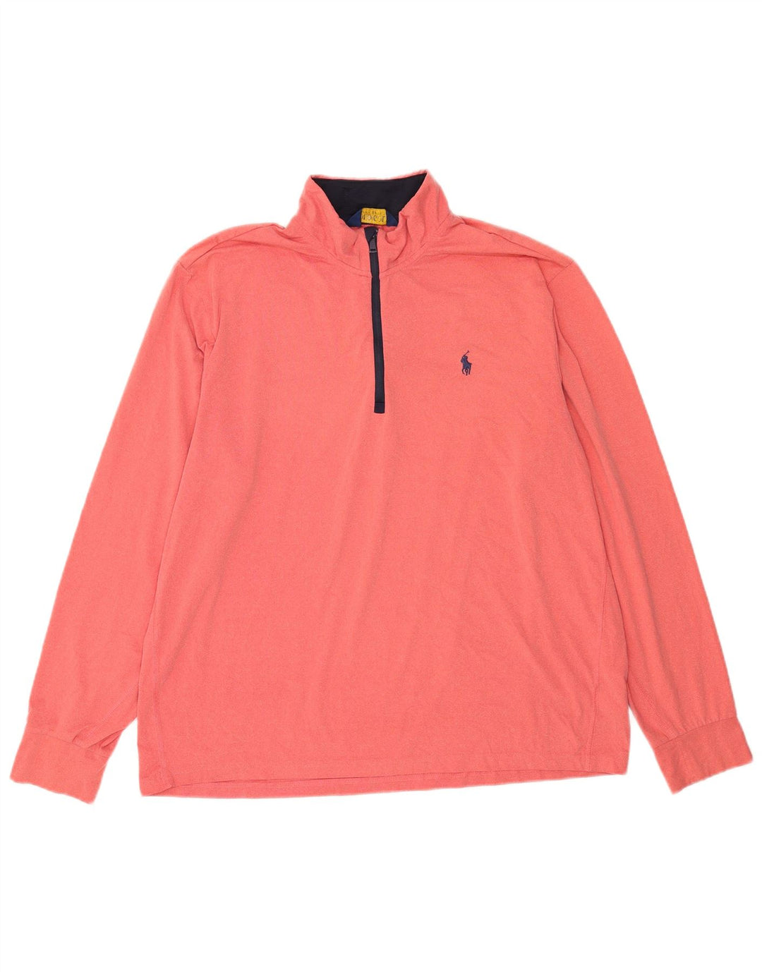 Polo Ralph Lauren Herre Zip Neck Pullover Træningsdragt Top XL Pink Polyester