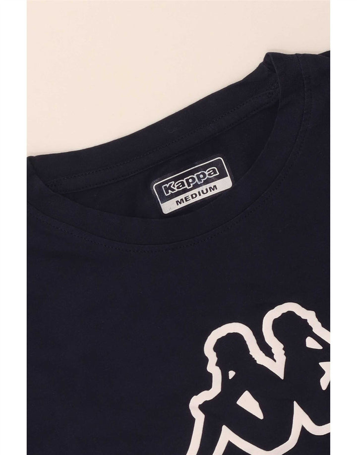 Kappa Herre grafisk T-shirt Top Medium Navy Blue