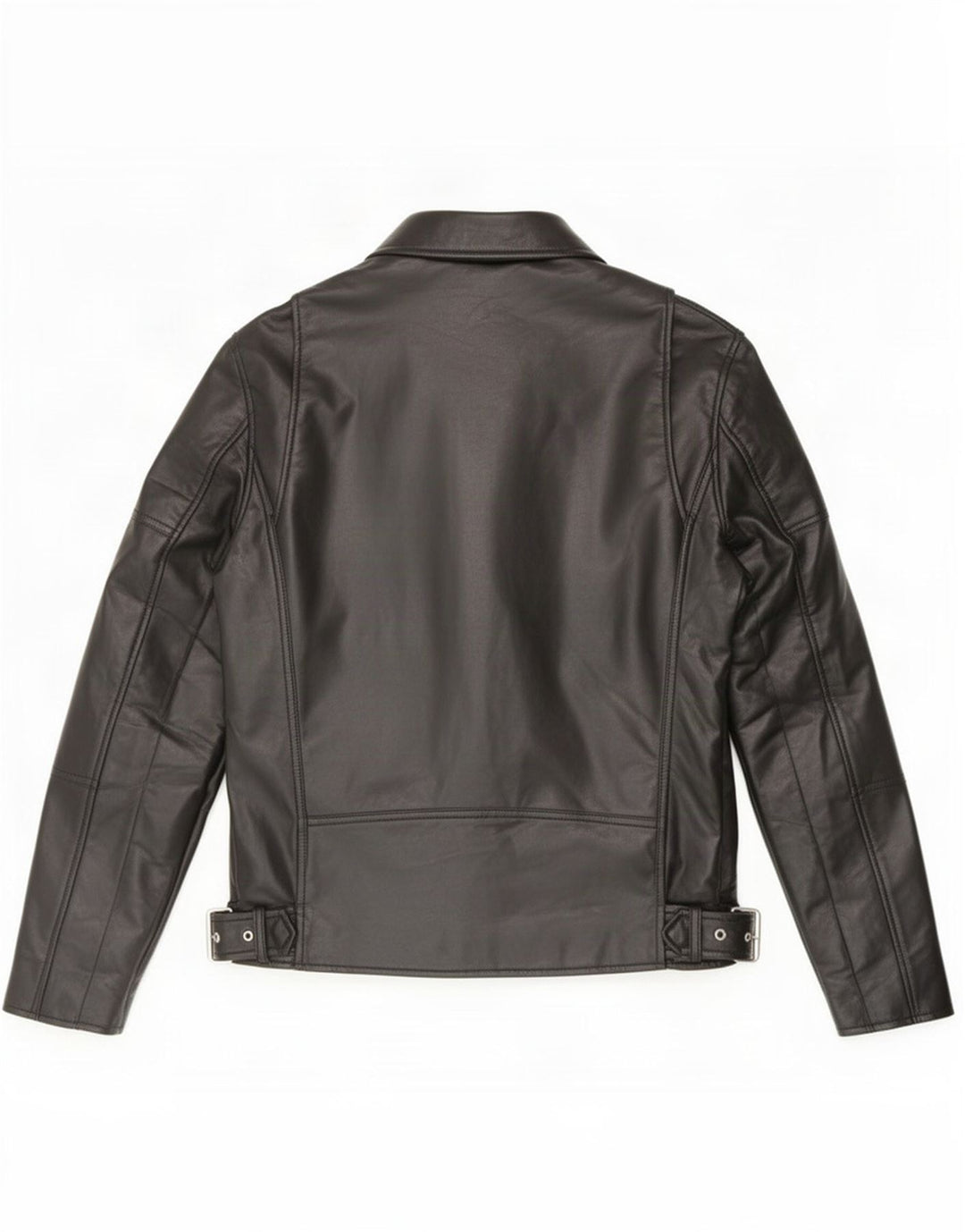 Zara Herre Biker-jakke i imiteret læder UK 38 Medium Sort