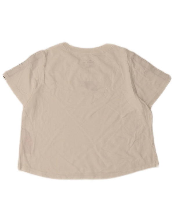 Nike piger grafisk t-shirt top 13-14 år XL Off White Colourblock Bomuld
