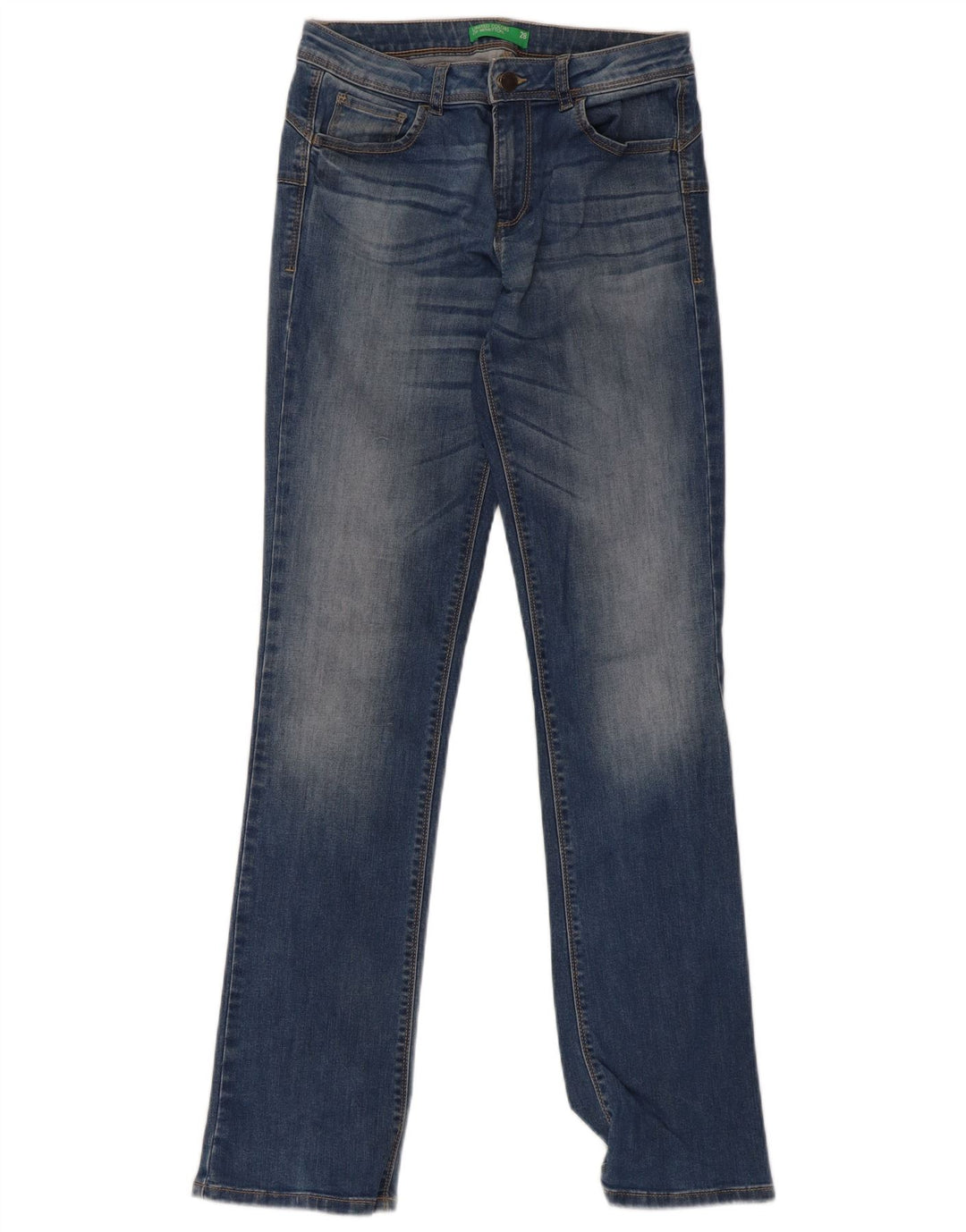 Benetton Dame Slim Jeans W28 L32 Blå