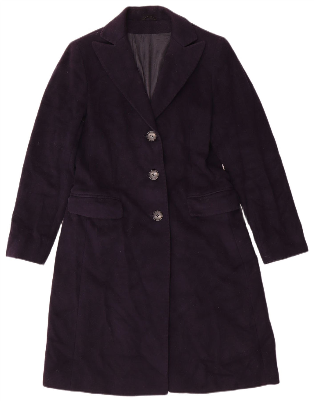 Boggi Dame Overfrakke UK 10 Small Navy Blue Wool