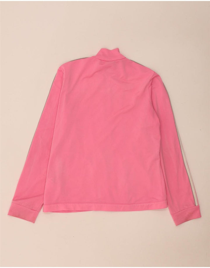 Adidas Womens Tracksuit Top Jacket UK 16 Large Pink Polyester