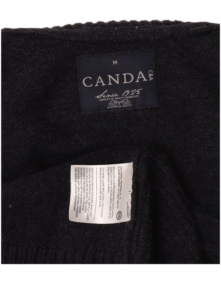 Canda Herre rullehals sweater Medium Navy Blue Fair Isle Akryl