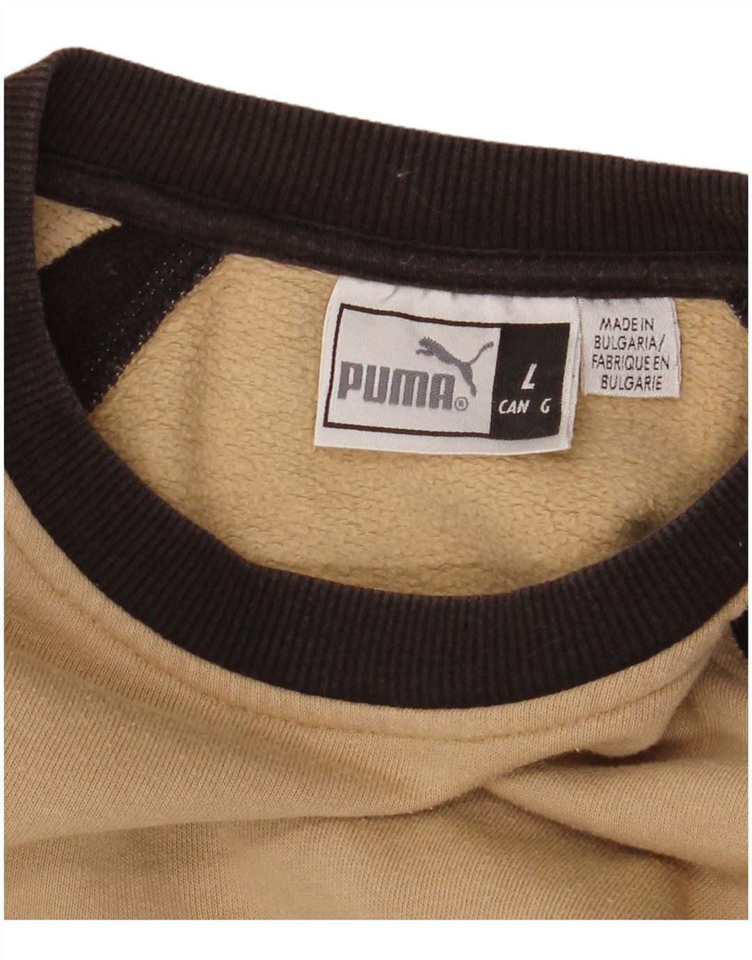 PUMA grafisk sweatshirt til mænd, stor beige farveblok