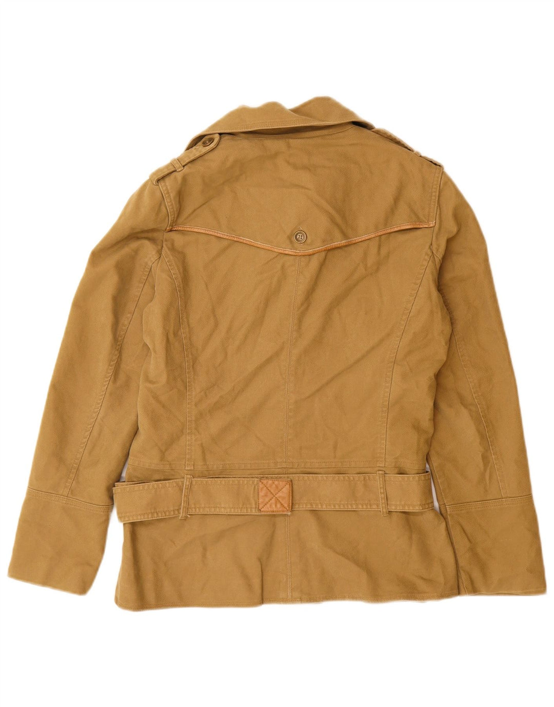 Massimo Dutti Dame Ærtefrakke UK 14 Medium Beige Bomuld
