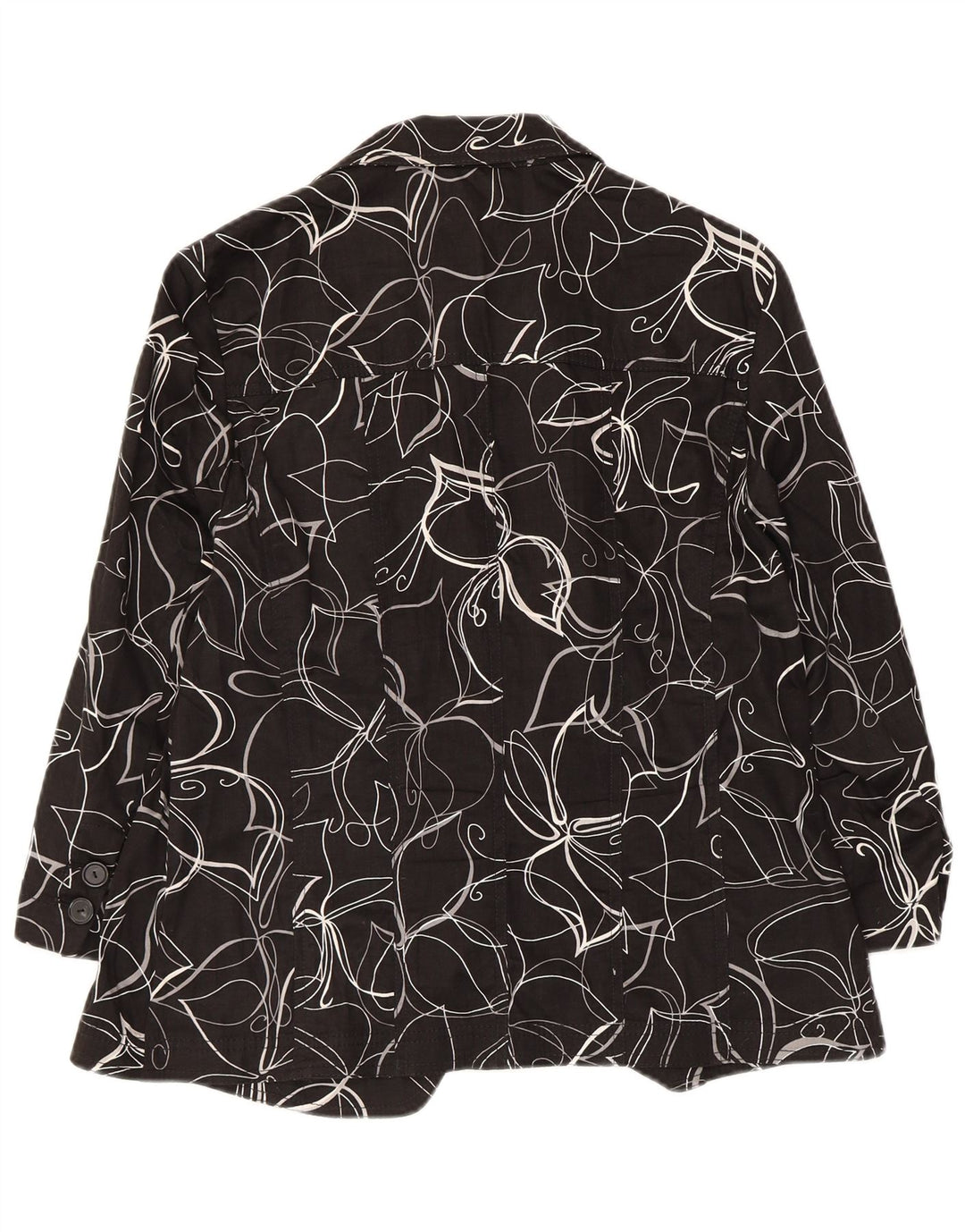 Perte by Krizia Dame 3-knaps blazerjakke UK 12 Medium Black Floral