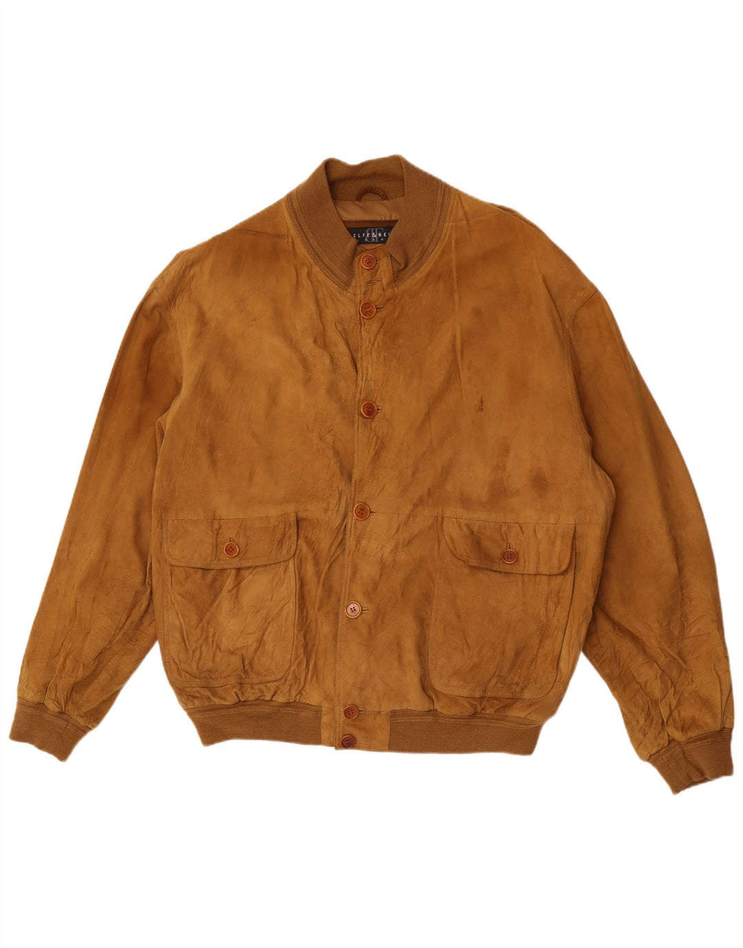 Belfe & Belfe Herre Ruskind Bomber Jacket IT 60 5XL Brunt Læder