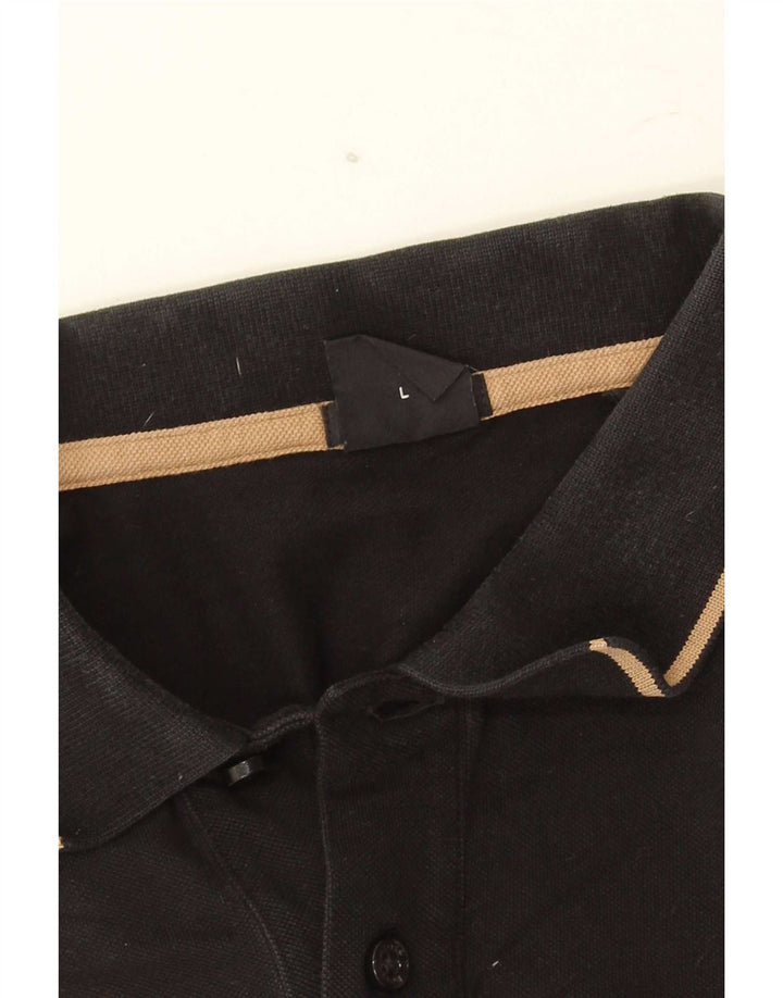 Hugo Boss Herre Slim Fit Polo Shirt Stor Sort Stribet