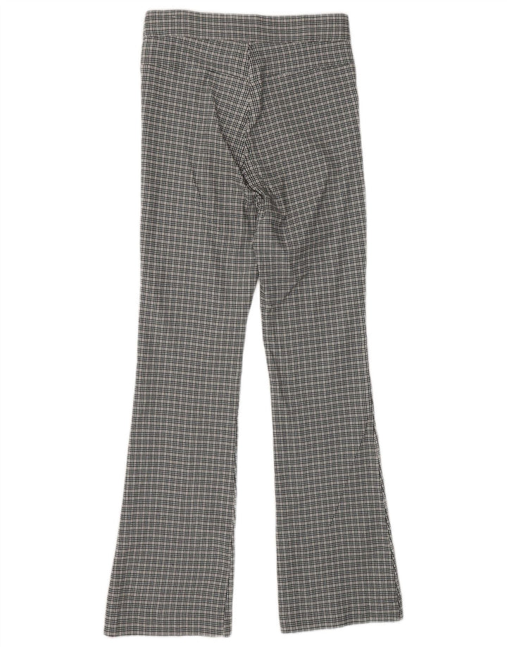 ZARA Dame Bootcut Casual Bukser Små W26 L26 Grå Chevron