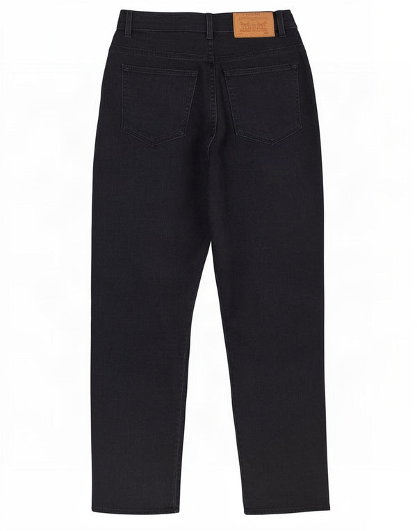 Calvin Klein Dame Højtaljet tilspidsede Jeans US 12 Large W28 L29 Sort