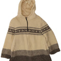 Alafoss Icewool Dame Cardigan Sweater UK 16 Large Off White Colourblock