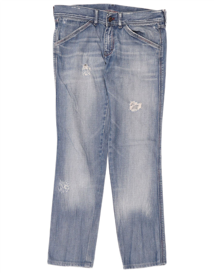 Diesel Dame Distressed Slim Jeans W30 L29 Blå Bomuld
