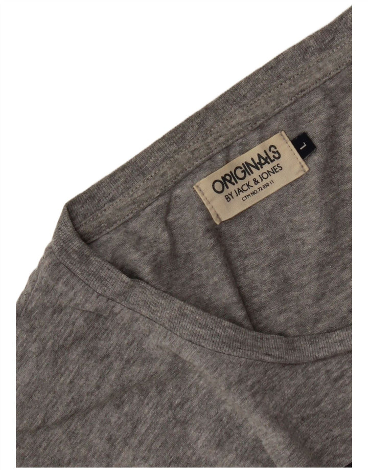 Jack & Jones Herre grafisk T-shirt Top Stor Grå