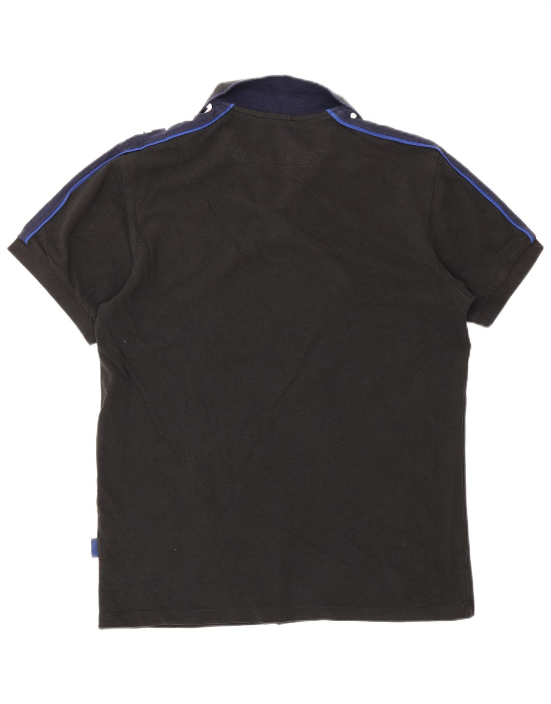 Gas Herre grafisk poloshirt Medium Sort Colourblock Bomuld