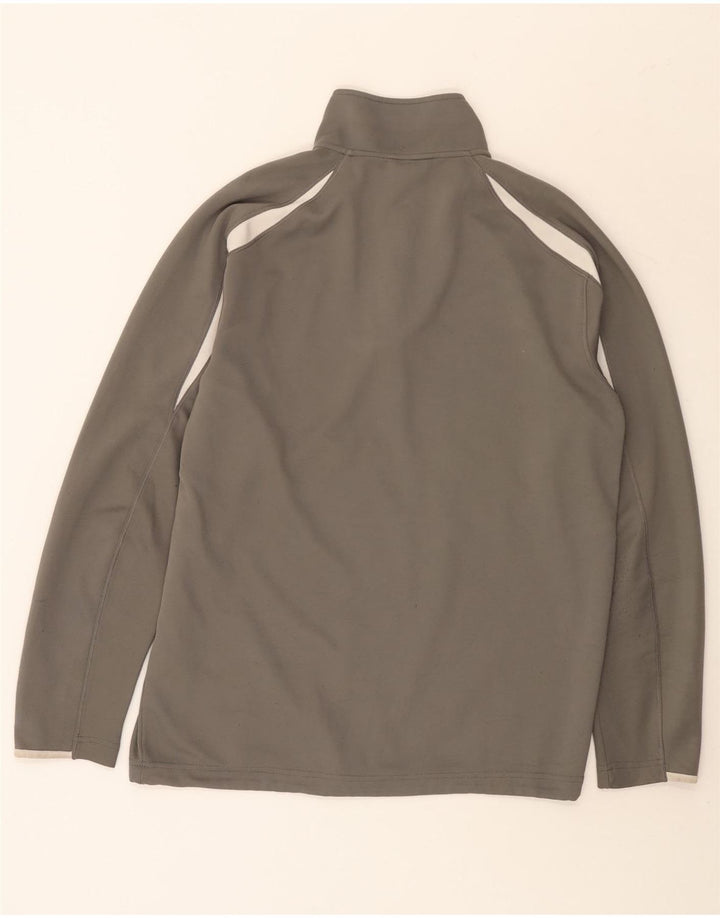 Asics Herre Zip Neck Pullover Træningsdragt Top Stor Grå Colourblock Polyester