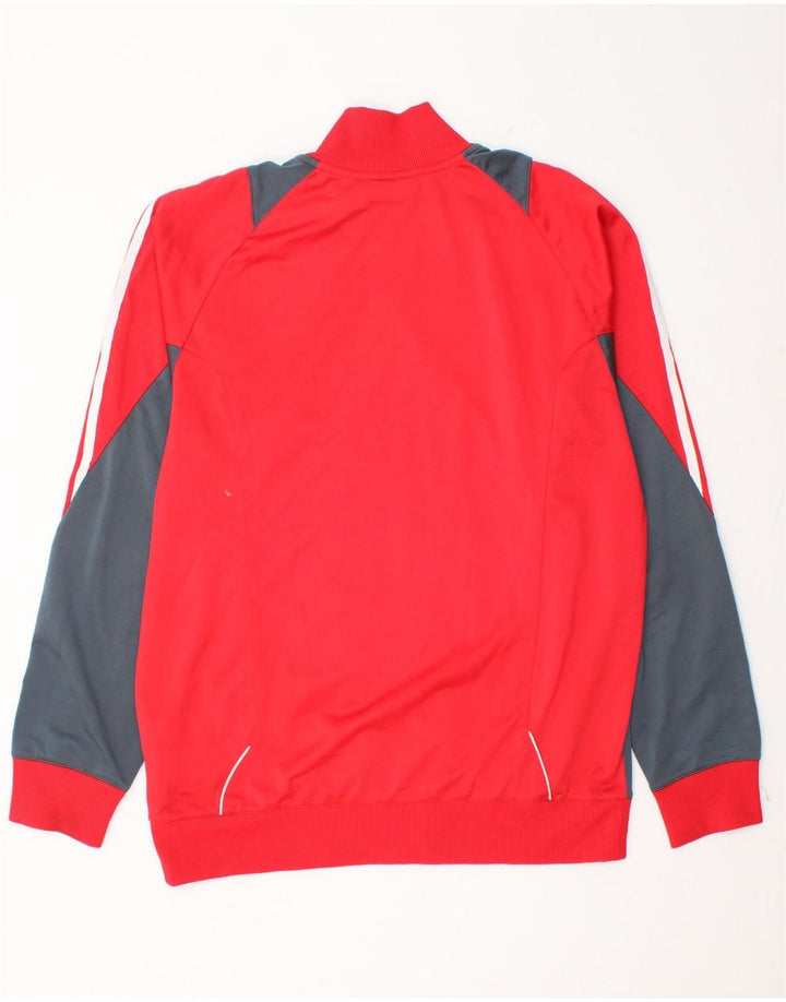 ADIDAS Træningsdragt til mænd, topjakke UK 42/44 Large Red Colourblock Polyester