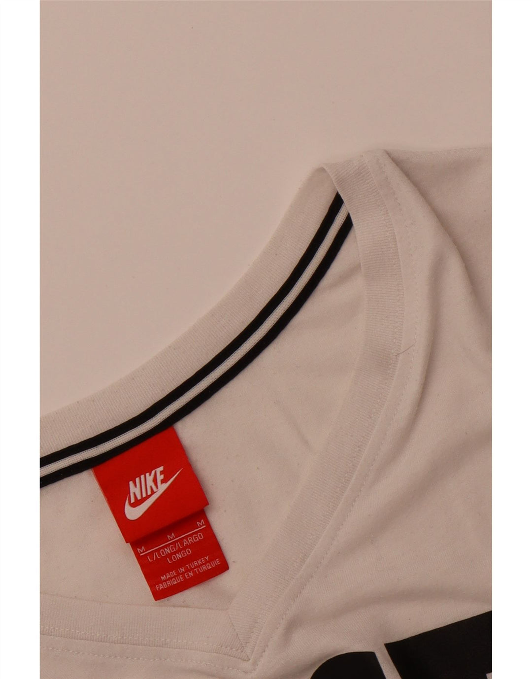 Nike Grafisk T-Shirt Top UK 14 Medium Off White