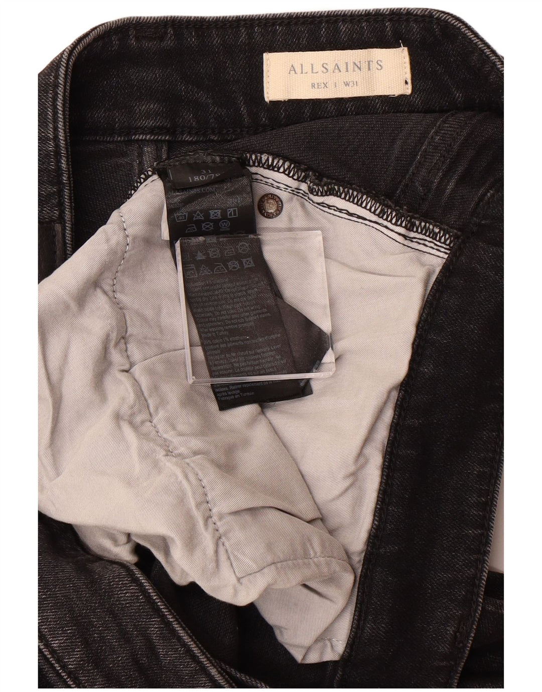ALL SAINTS Mens Skinny Jeans W31 L33 Grey Cotton