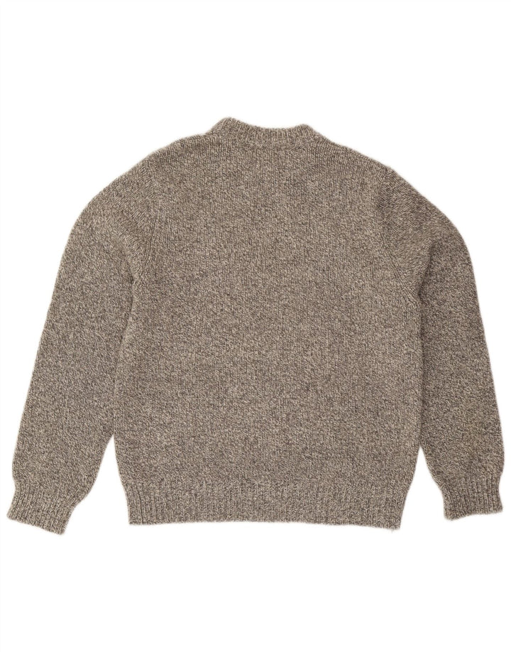 L.L.BEAN Herre sweater med rund hals, mellemgrå uld