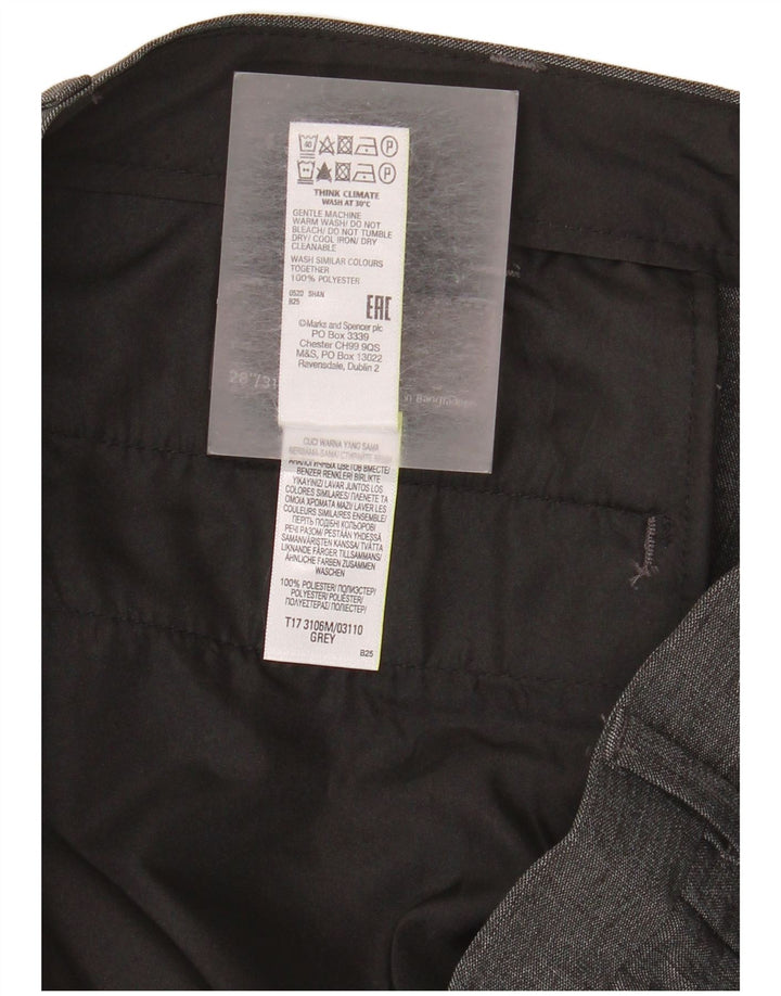 Marks & Spencer Herre Slim Chino Bukser W28 L31 Grå Polyester