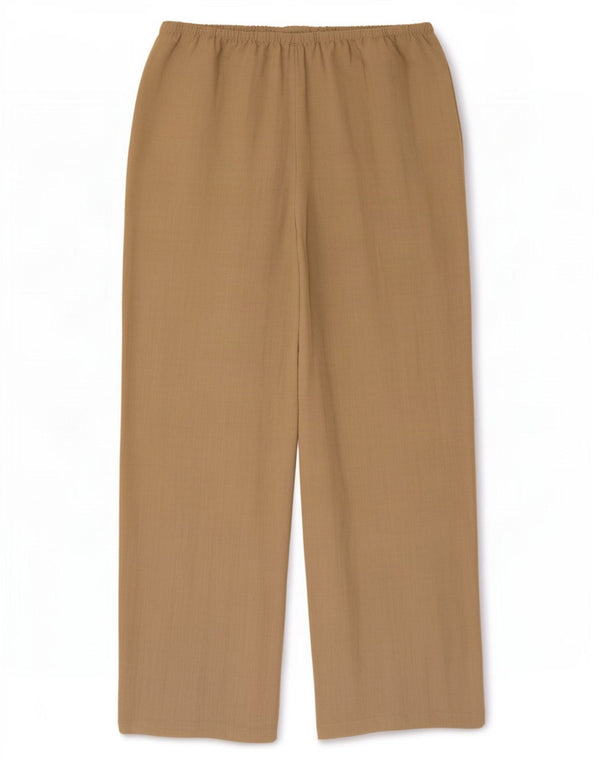 Zara Womens Wide Leg Casual Trousers XL W32 L32 Beige Viscose