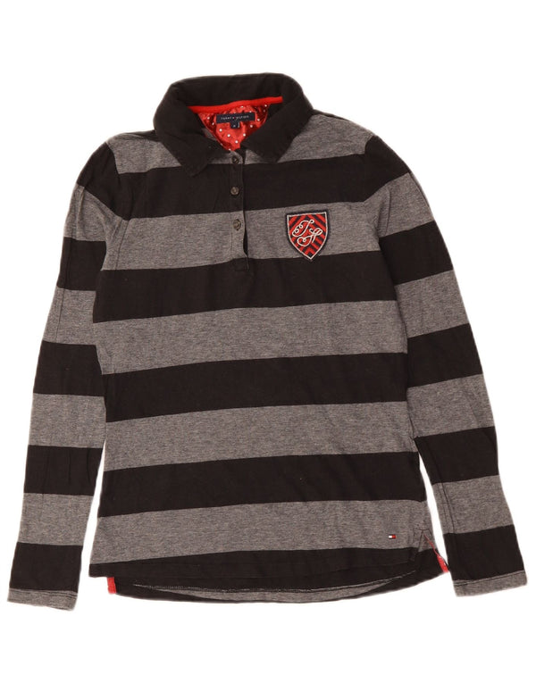 Tommy Hilfiger Rugby Polo trøje til piger 13-14 år Medium Sort Stribet