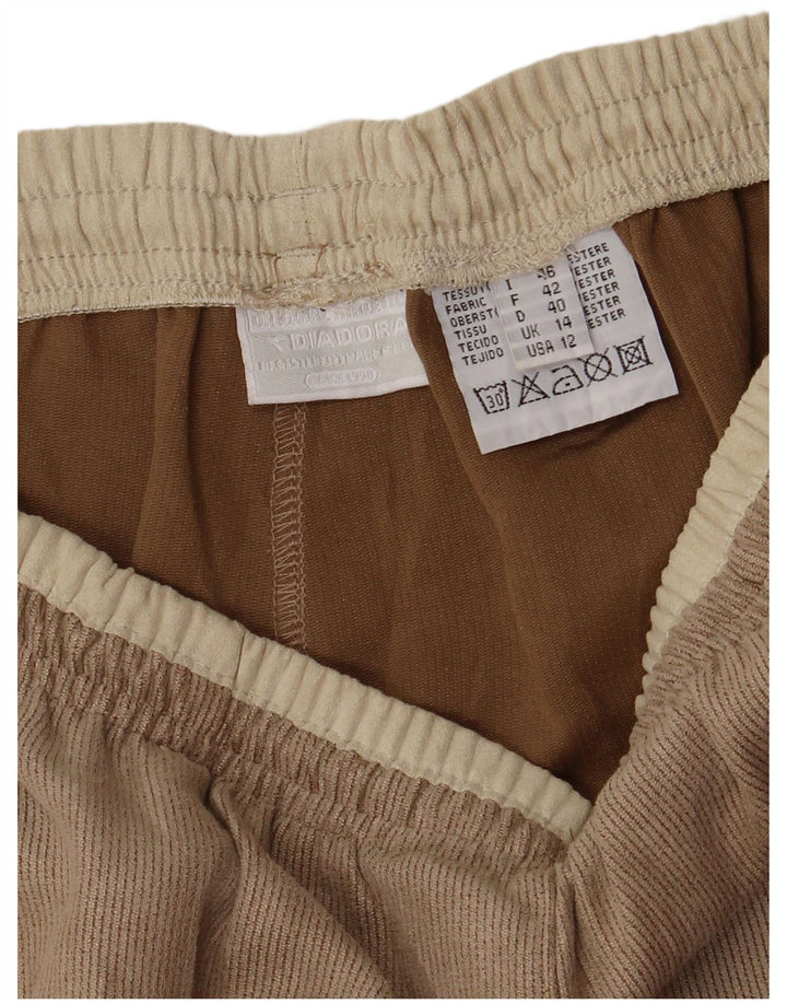 Diadora Womens træningsdragt Bukser Joggers UK 14 Large Brown Polyester