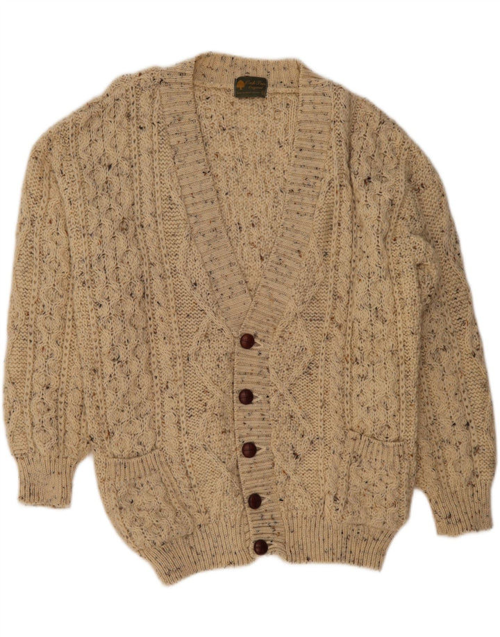 OAK TREE Herre cardigan sweater Medium Beige Flecked Uld