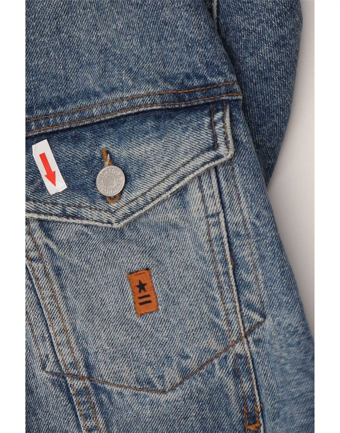 Uniform Herre denimjakke UK 38 Medium Blue Cotton