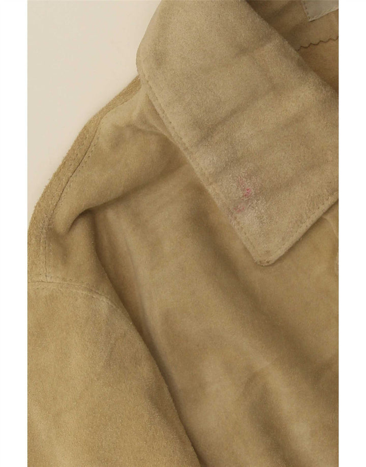 Massimo Rebecchi Dame 4-knaps ruskindsblazerjakke UK 14 Medium Beige