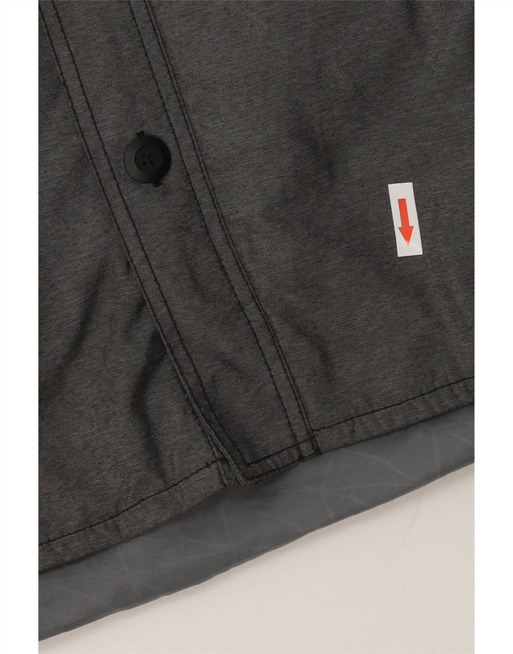 Nike vindjakkejakke med hætte til mænd UK 36 Small Grey Colourblock Polyester