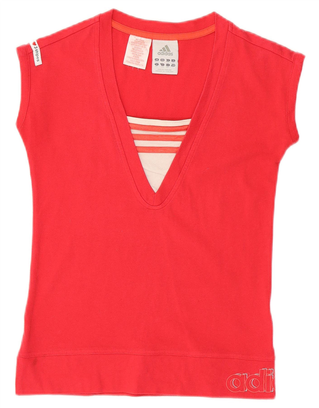 ADIDAS Piger Grafisk T-Shirt Top 11-12 År Pink Bomuld