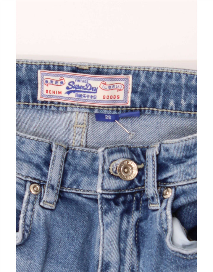 Superdry denimshorts til kvinder W28 mellemblå bomuld