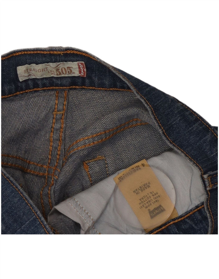Levi's Dame 505 Straight Jeans US 4 Small W28 L32 Blå Bomuld