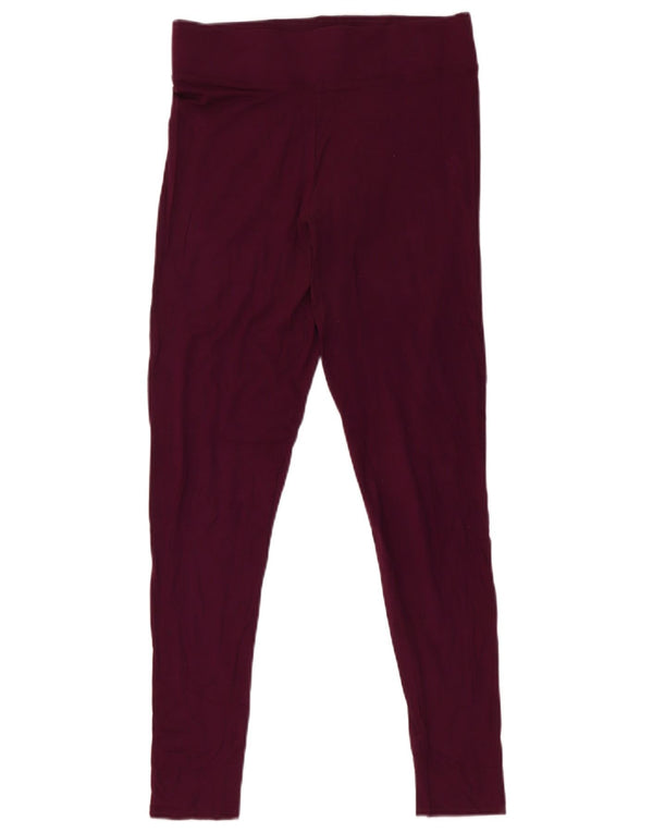Marks & Spencer Womens Leggings UK 10 Small Burgundy Viscose