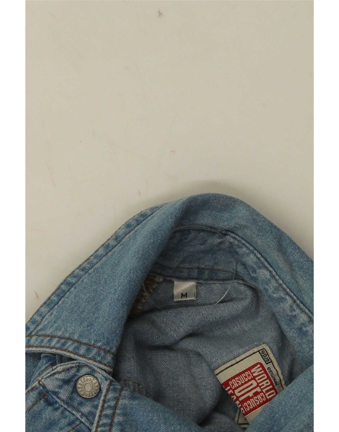 Casucci Herre Denim skjorte Medium Blue Bomuld