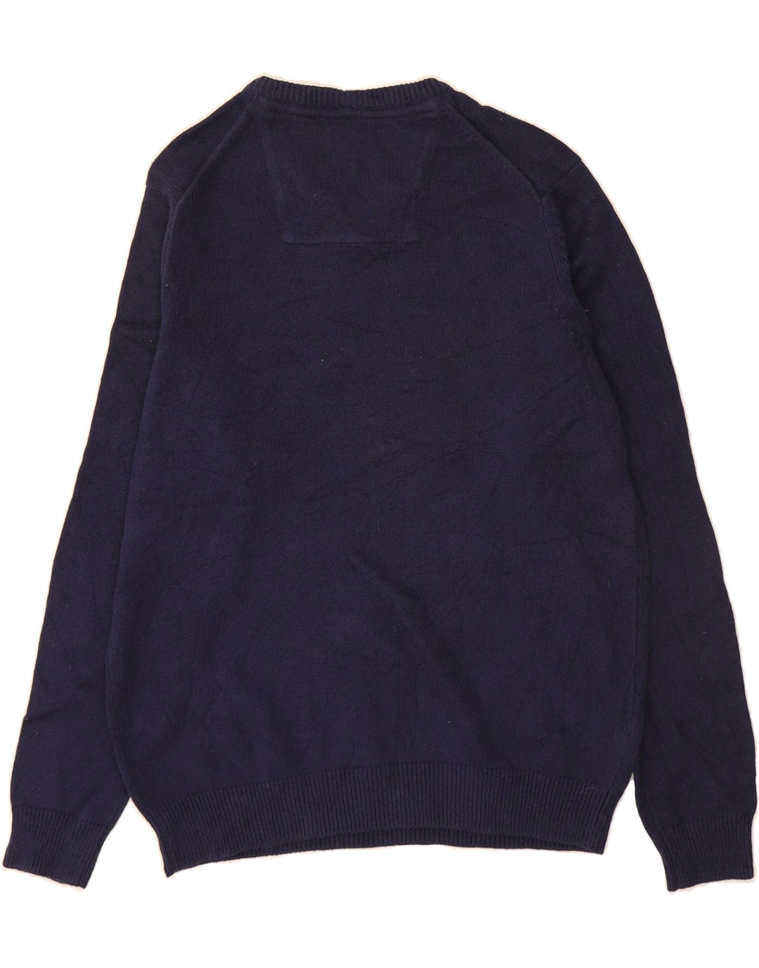 IZOD Mens V-Neck Jumper Sweater Large Navy Blue Cotton Vintage Izod and Second-Hand Izod from Messina Hembry 