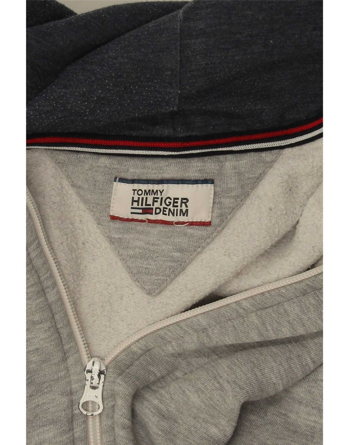 Tommy Hilfiger Herre hættetrøje med lynlås Large Grå Flecked