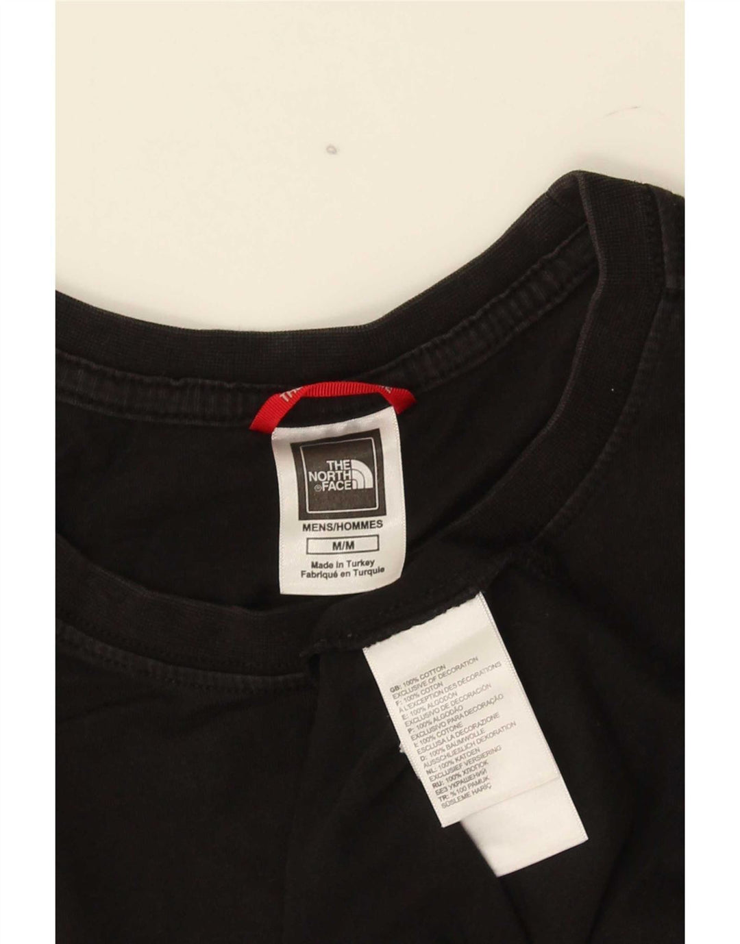 The North Face Herre grafisk T-shirt Top Medium Sort Bomuld