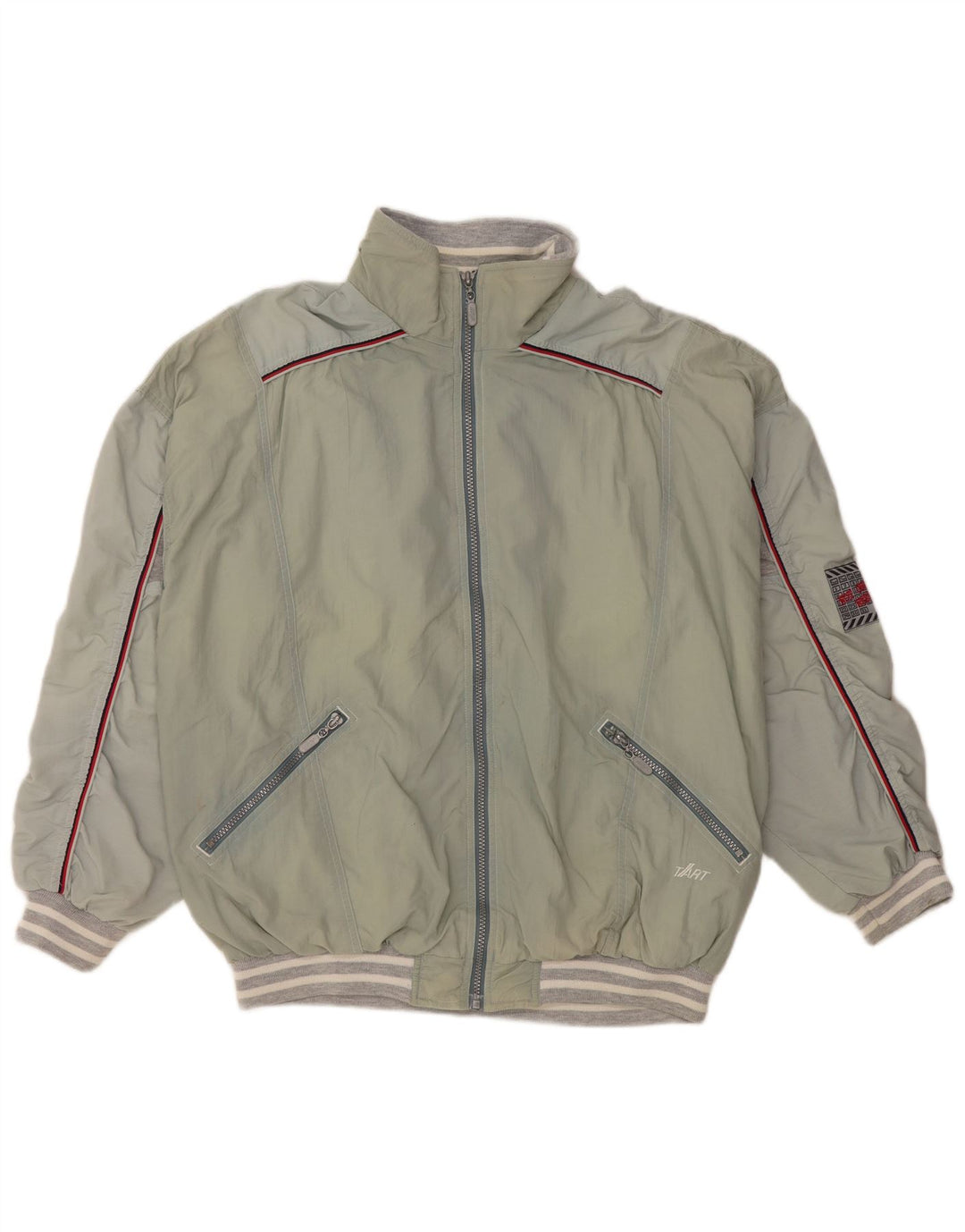 VINTAGE Træningsdragt til mænd Topjakke Stor Grøn Colourblock