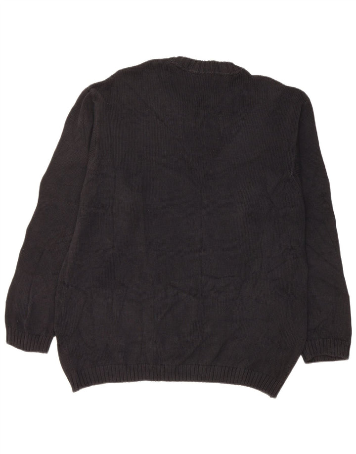 Marks & Spencer Herre sweater med rund hals, stor sort bomuld
