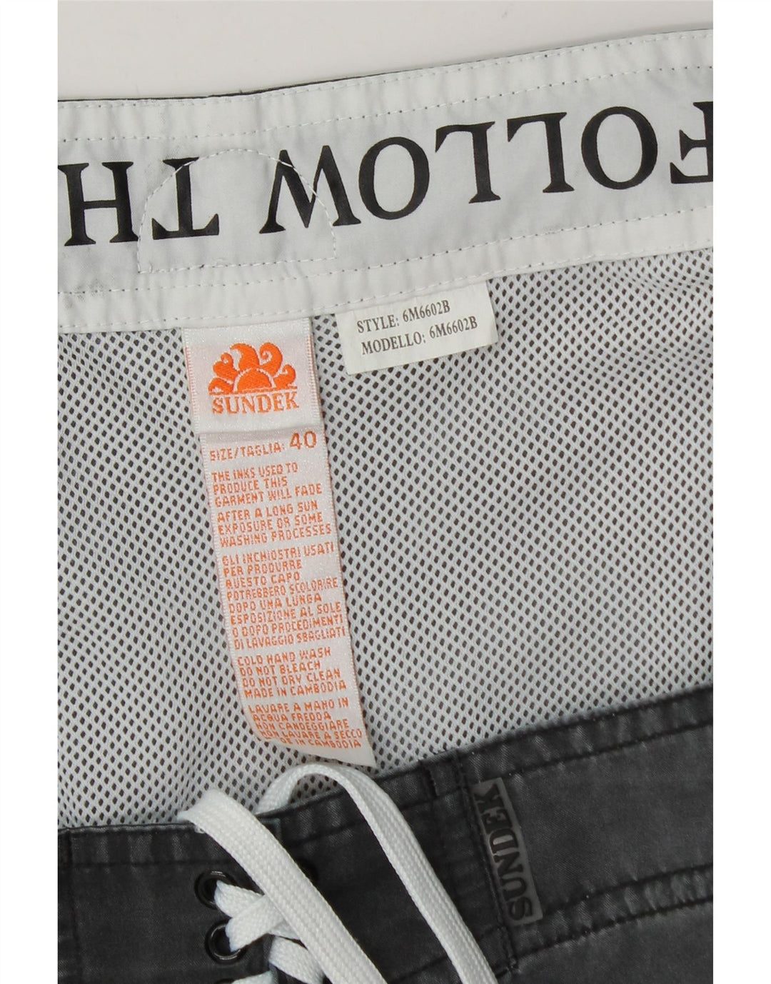 Sundek Herre grafiske svømmeshorts XL Grå Colourblock Polyester