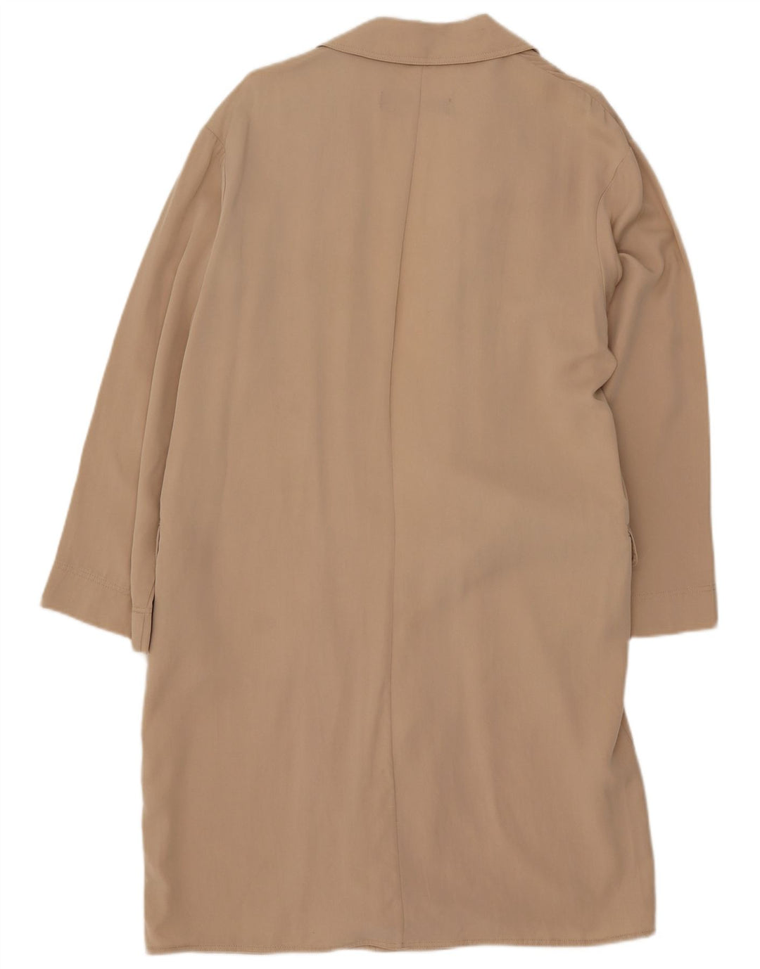 Zara Dame Overfrakke UK 16 Large Beige Lyocell