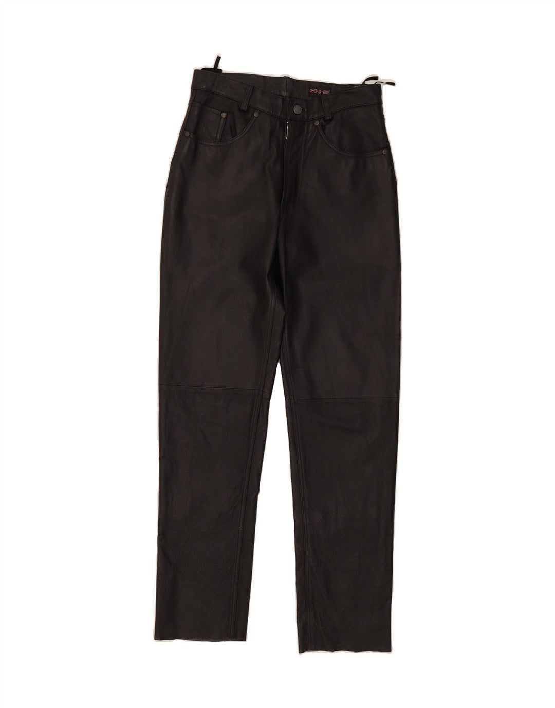 H.I.S Womens Straight Leather Trousers EU 38 Medium W28 L32 Black Vintage H.I.S and Second-Hand H.I.S from Messina Hembry 