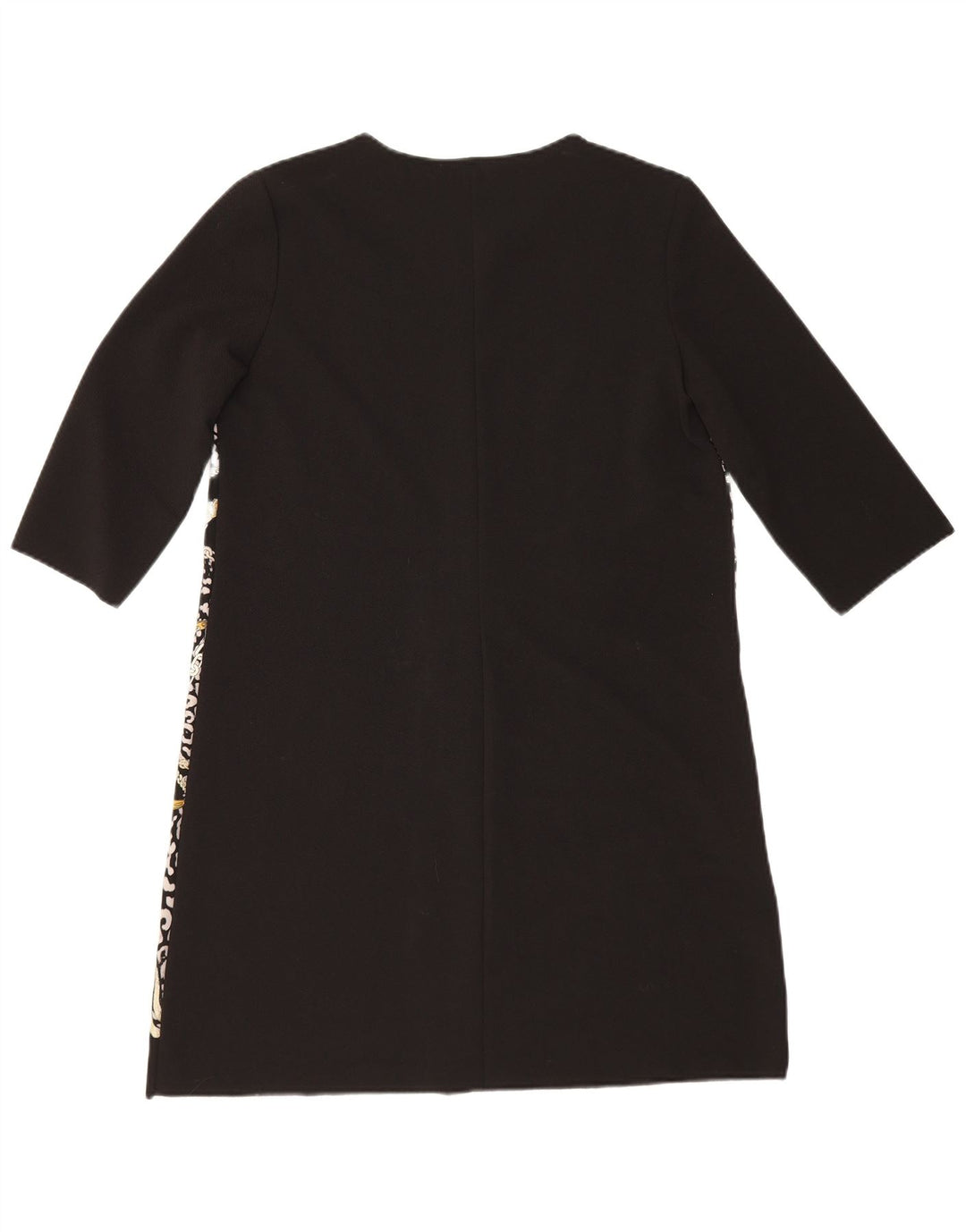 Zara Dame 3/4 ærme Skift Kjole UK 16 Stor Sort Polyester