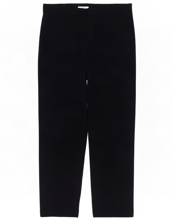 Marks & Spencer Womens Cropped Trousers UK 14 Large W32 L27 Navy Blue