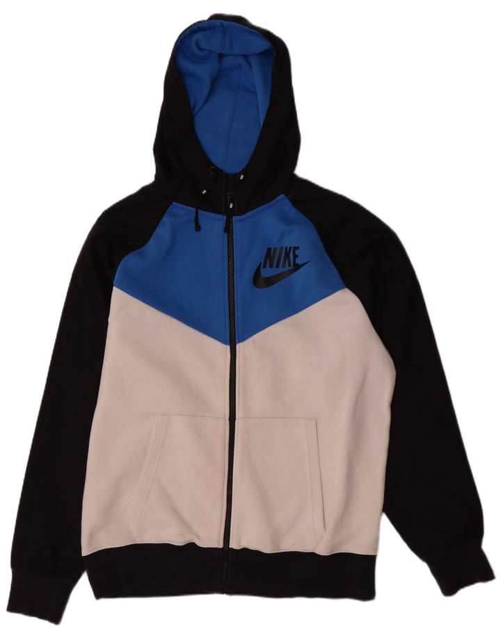 Nike Herre grafisk hættetrøje med lynlås Stor flerfarvet Colourblock Bomuld