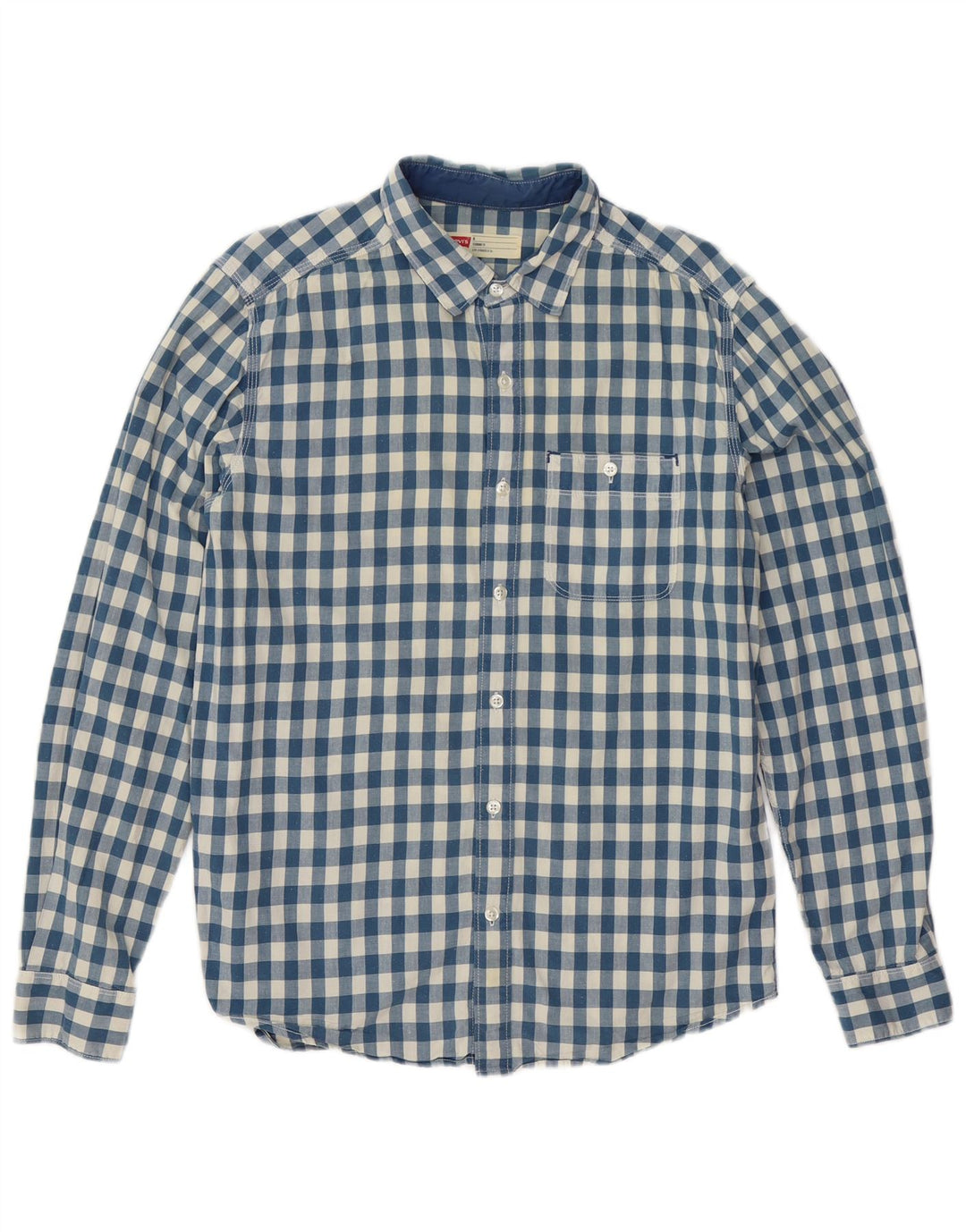 Levi's Herre Standard Fit skjorte Medium Blue Gingham Cotton